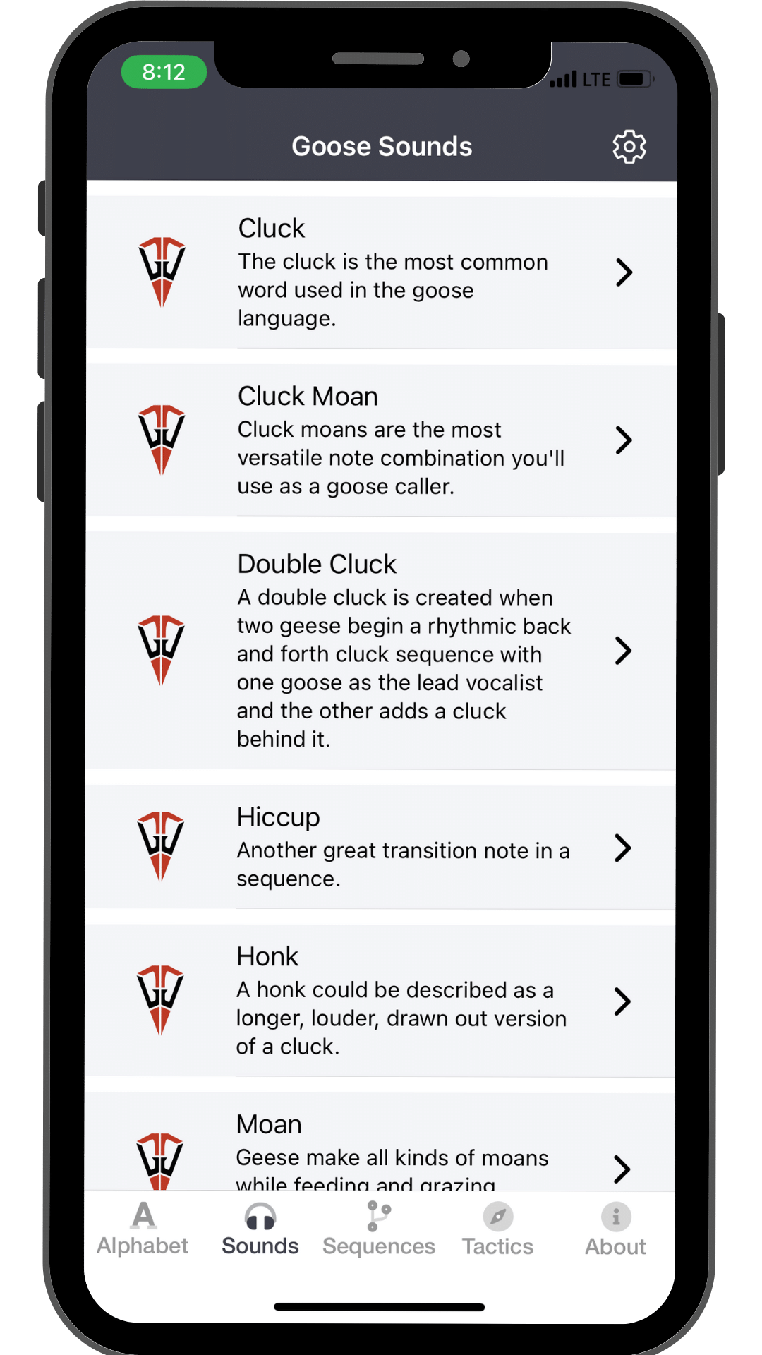 Goose Tech on a phone