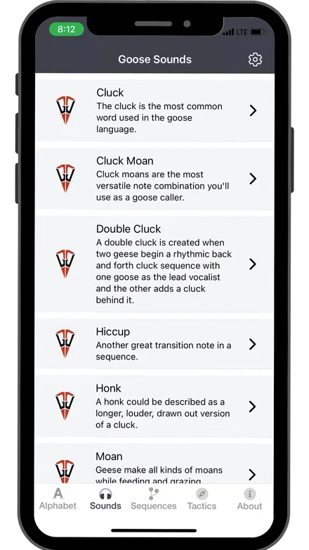 Goose Tech on a phone